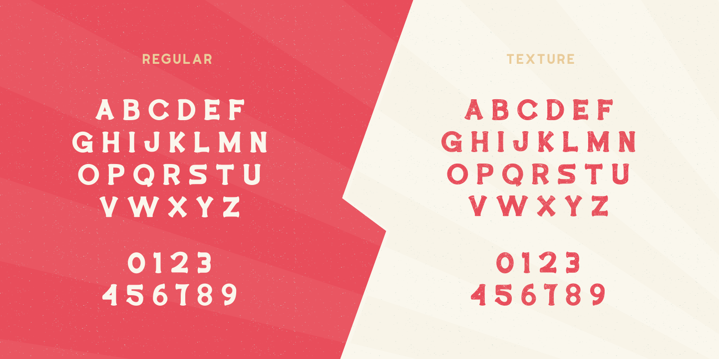 Glover Textured Font preview